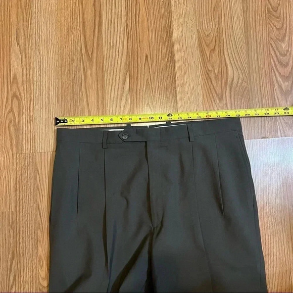Gordon Thomas Mens Gray Pleated Slacks Belt Loop Business Dress Pants Size 38 - Picture 6 of 9